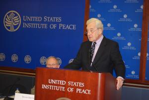 Michael Henderson speaking at the launch at the U.S. Institute of Peace (Photo: Kathy Aquilina)