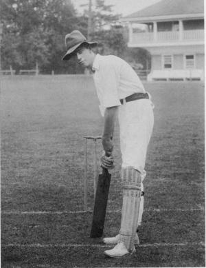 Host, Walter Hinchman, as a cricketer in Philadelphia in 1897 
