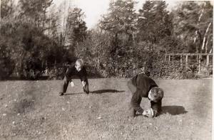 Michael and Gerald are introduced at Hinchman home to American football