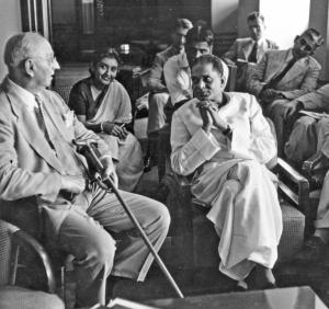 Buchman with JP Narayan, leader of the Praja Socialist Party