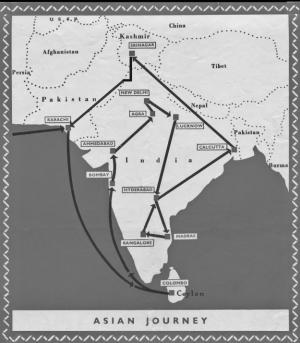 Map of Gandhi trip