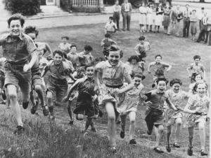 Children at the Actors' Orphanage excited at news about going to America 